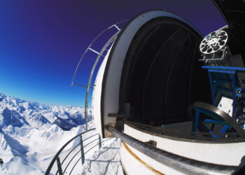 Pic du Midi 2018 : La coupole ouverte du coronographe Climso