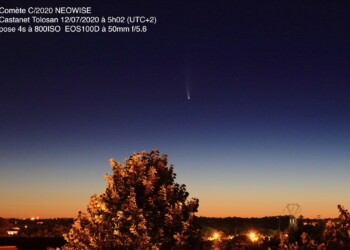 La comète C/2020 Neowise, prise à Castanet-Tolosan le 12/07/2020